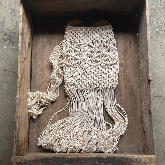 Vintage Macramé Boho Hippie Shoulder Bag Cross-body🌻 ☮️ - Picture 13 of 13